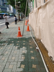 용산구 공사현장 안전.소음 미세먼지등 환경관리 엉망