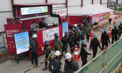 이랜드건설, 혹한기 현장서 근로자 소통 환경안전강화